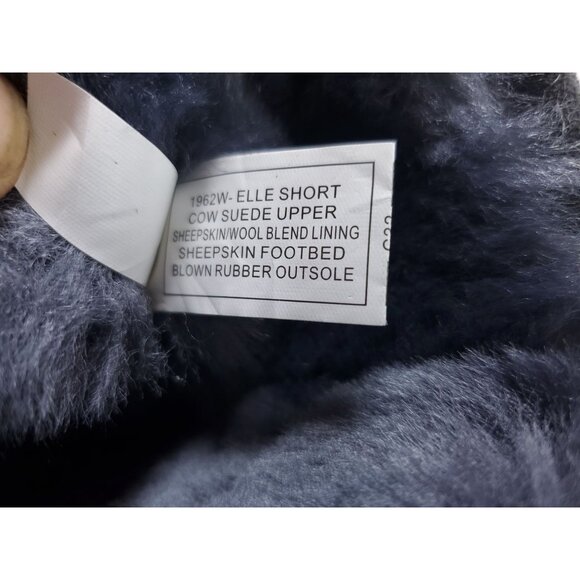 Bearpaw Shearling Boots Women's Size 8 Gray Suede Leather - Picture 10 of 10